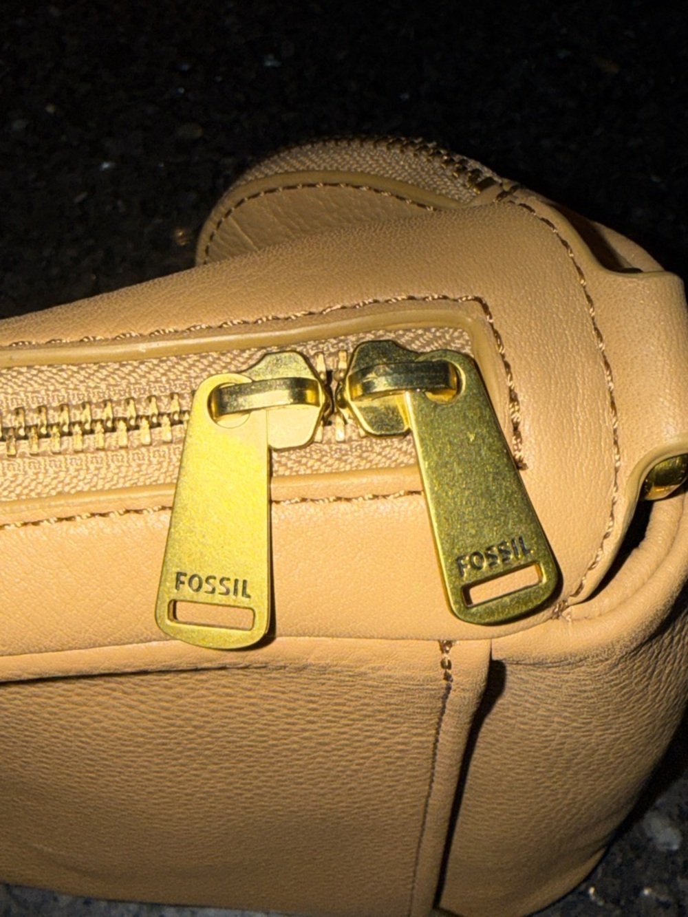 NWOT Fossil Preston Tan Leather Small Crossbody Bag - Picture 8 of 10
